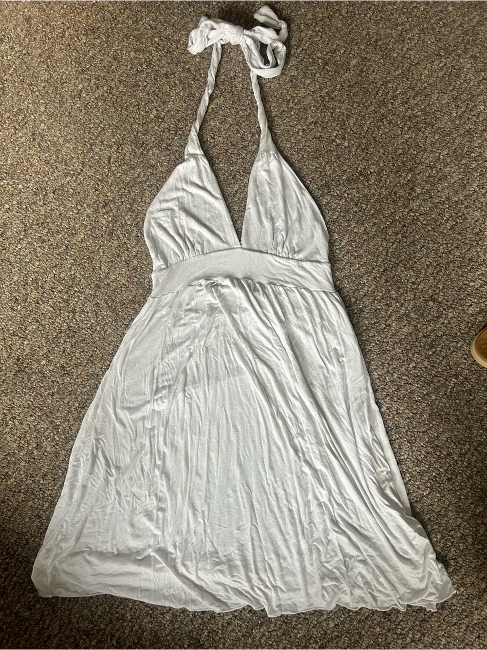 Y2K Vintage WANT! White Halter Mini Dress